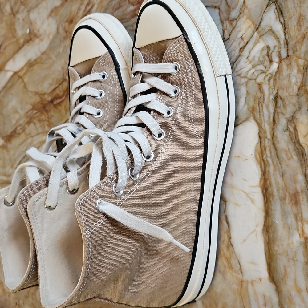 CONVERSE Chuck 70 High Top Taupe High-Tops Sneaker Shoes - 9 - Picture 2 of 6